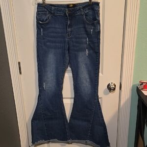 L&B Distressed Blue Flare Bells